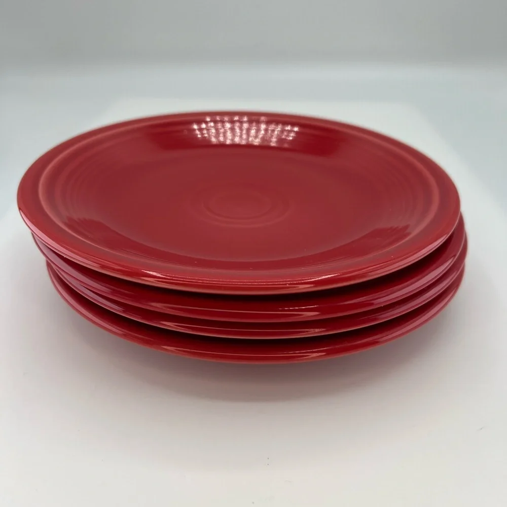 FIESTAWARE  Set of 4 Scarlet Red 7.25